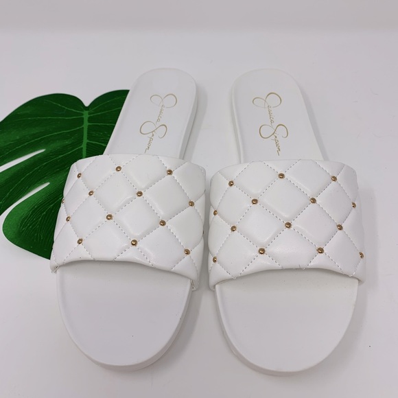 NWOT Jessica Simpson Studded Slide Sandal - Picture 4 of 9